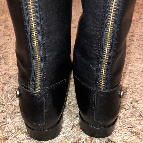 Frye Melissa Button Back Zip Leather Boots Size 6 - Picture 9 of 12